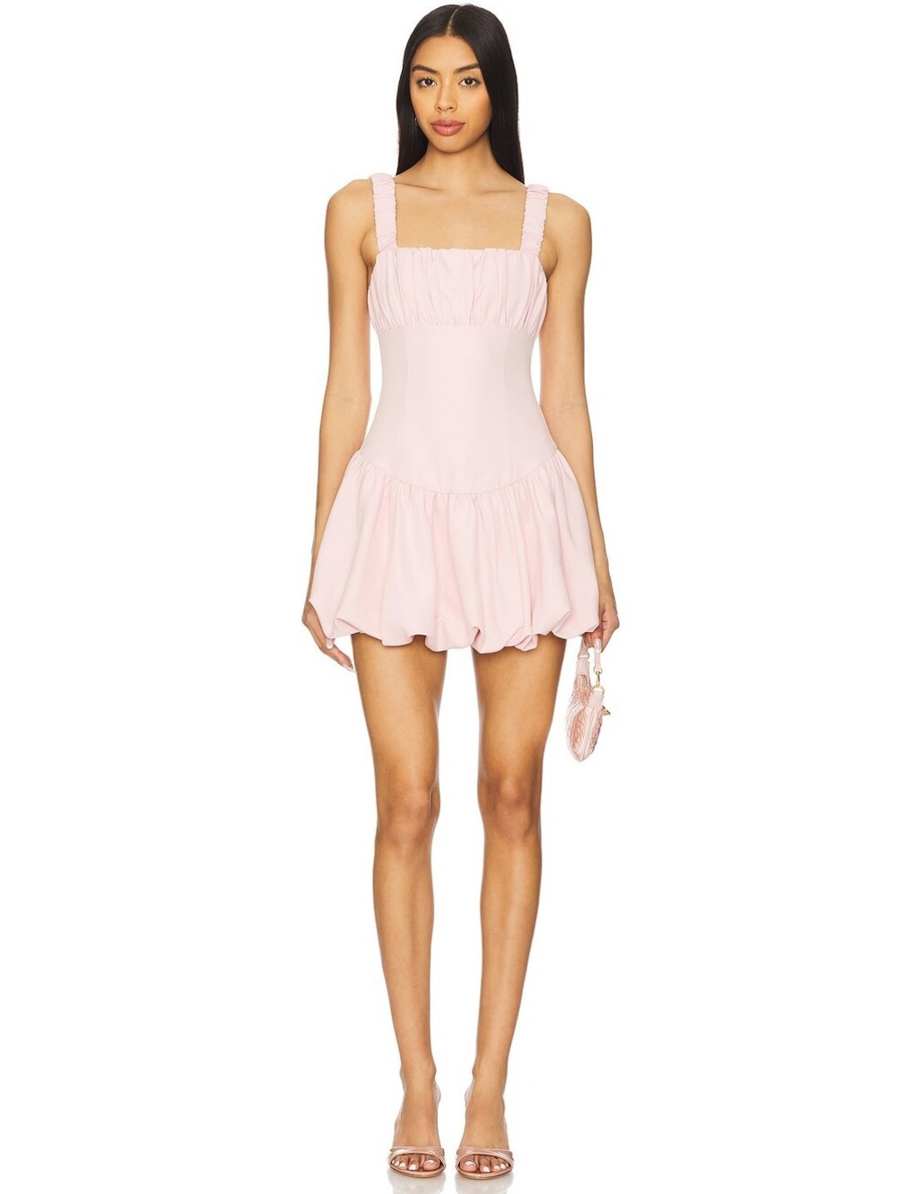 MORE TO COME Blair Mini Dress in Baby Pink
